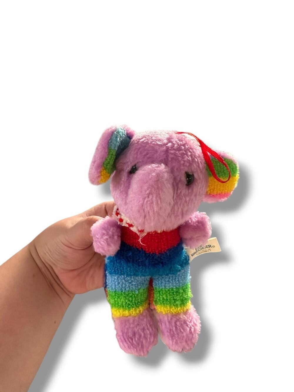 Vintage Dan Brechner Rainbow Elephant Plush